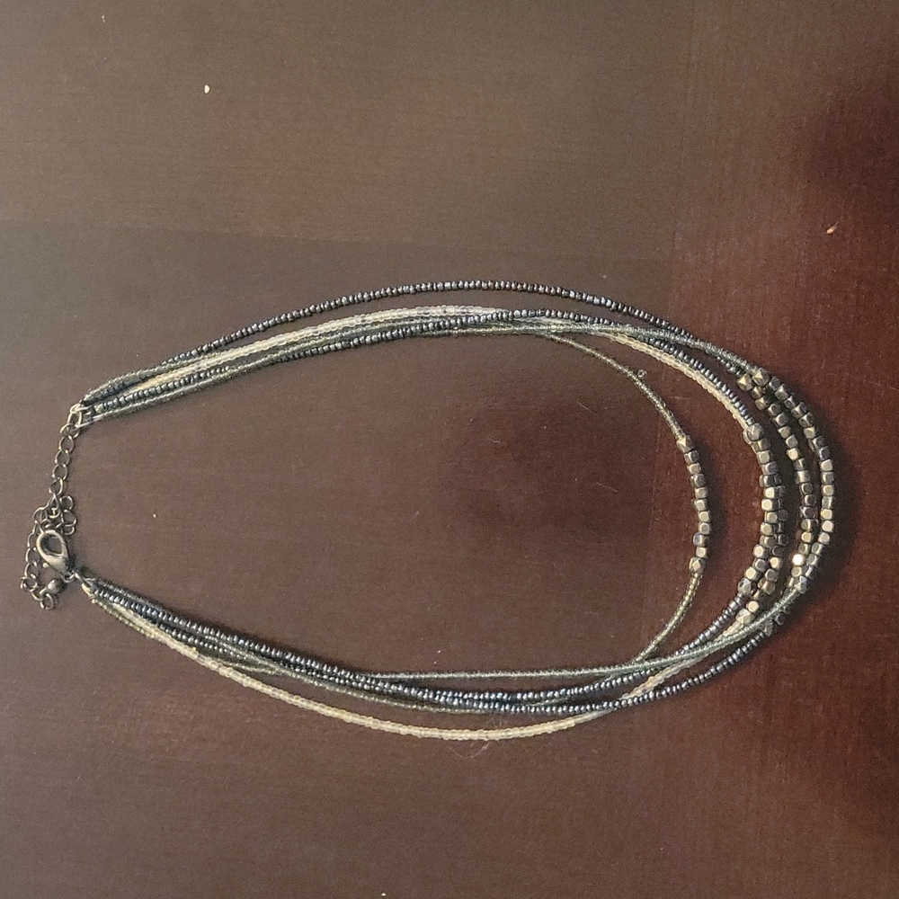 Black Beaded Necklace